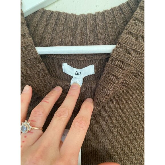 NWT BP,  Brown Knit Oversized Sweater Dress XL Nordstrom Soft Ribbed - Picture 5 of 7